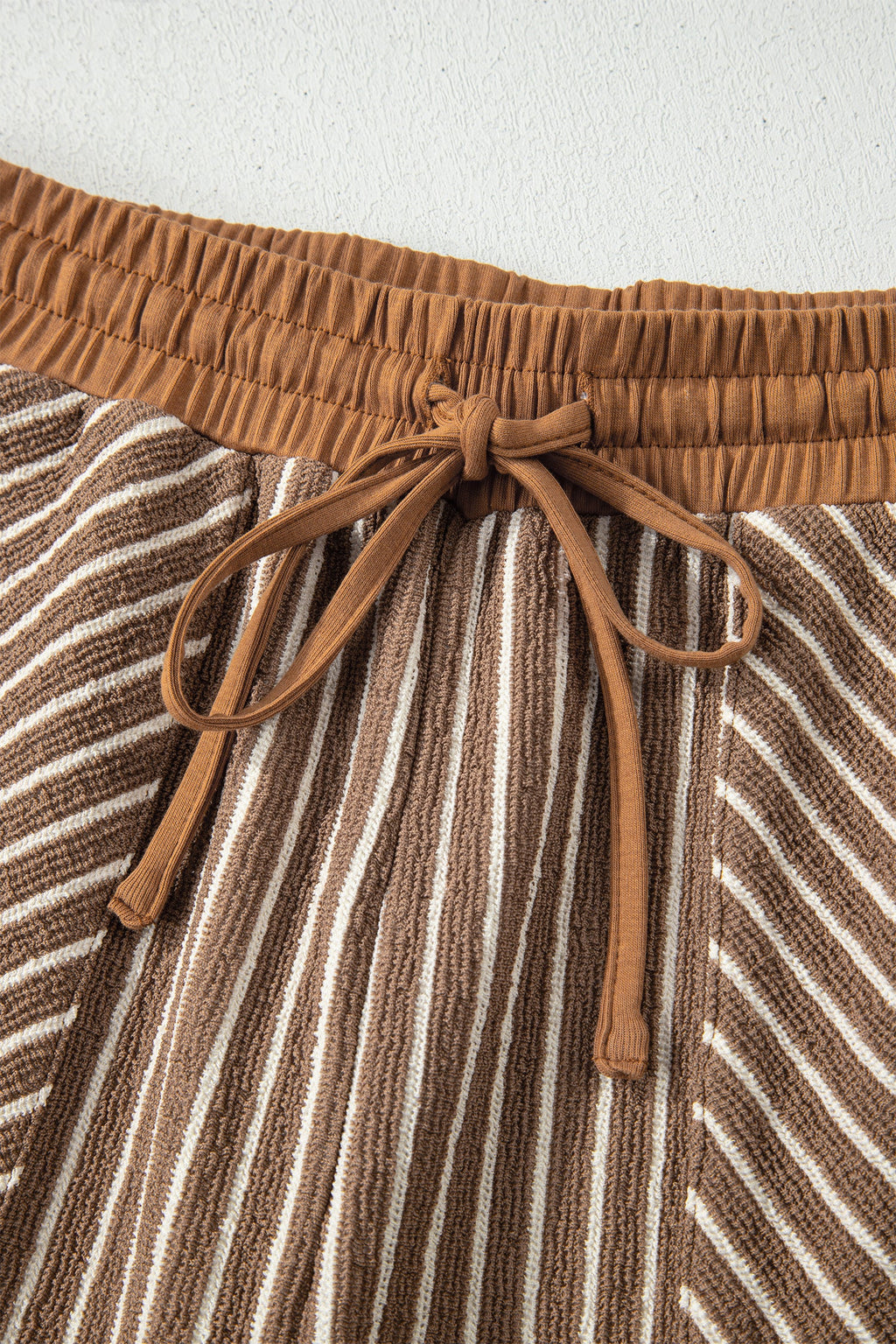 Stripe Crew Neck Tee and Drawstring Pants Set