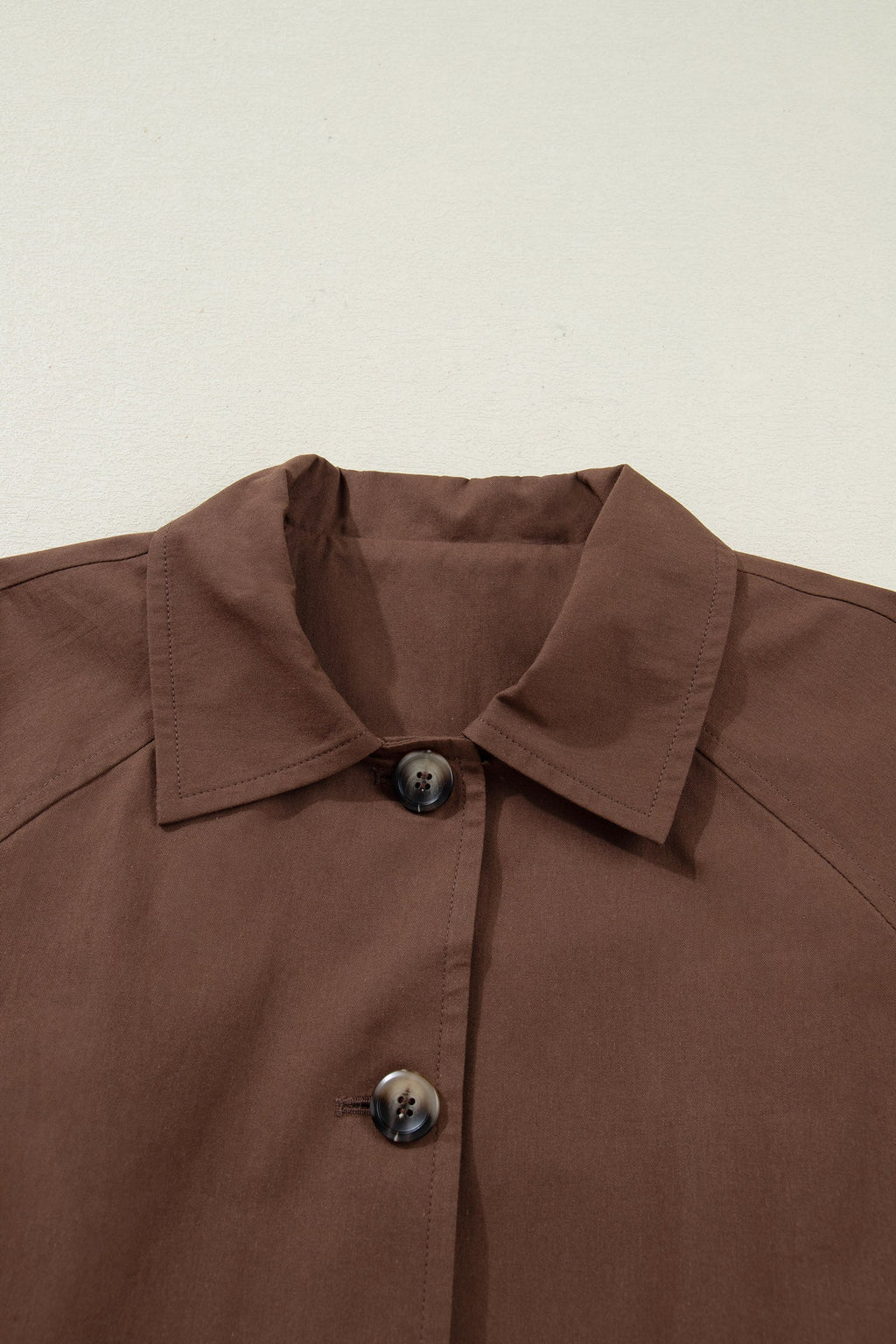 Leopard Lined Button Up Collared Jacket