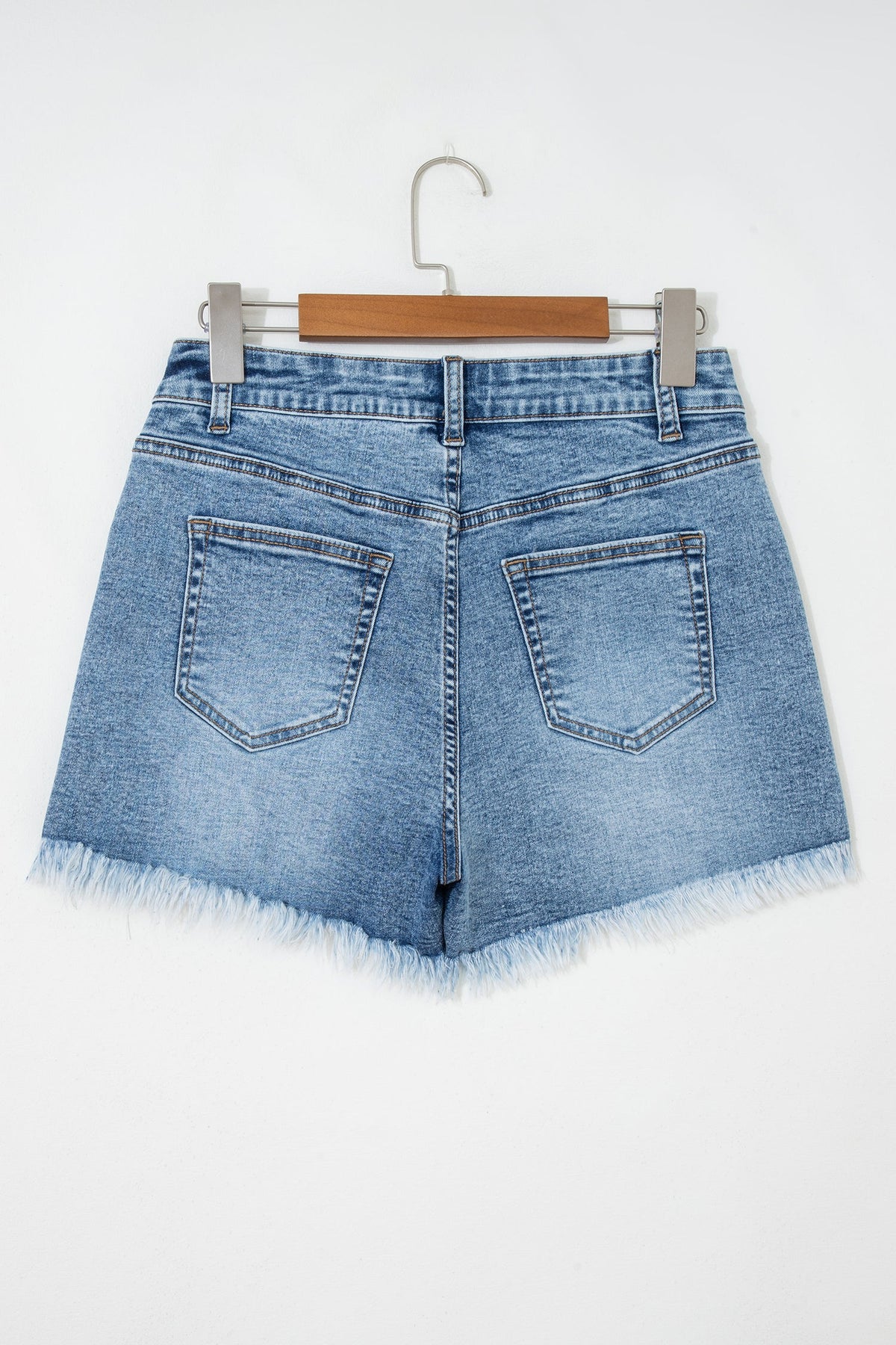 Western Embroidered Studded Denim Shorts