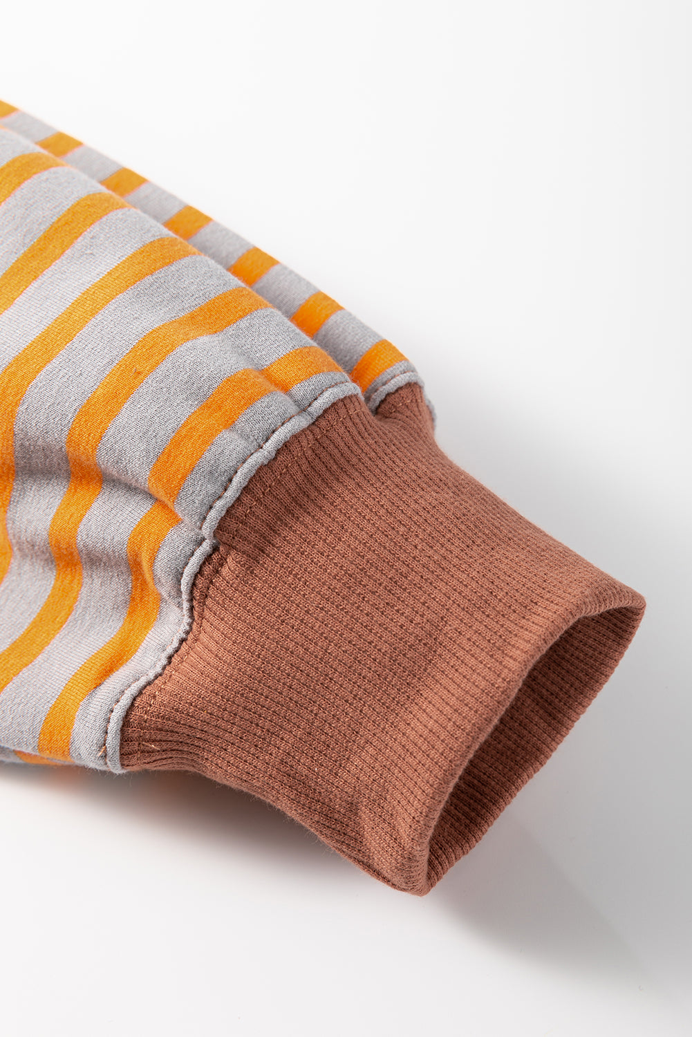 Stripe Colorblock Drop Shoulder Oversized Sweatshirt