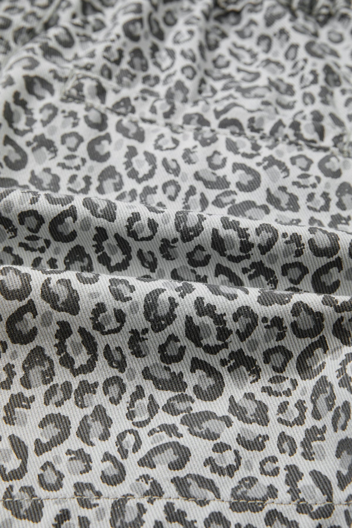 Leopard Denim Wrap Front Shorts