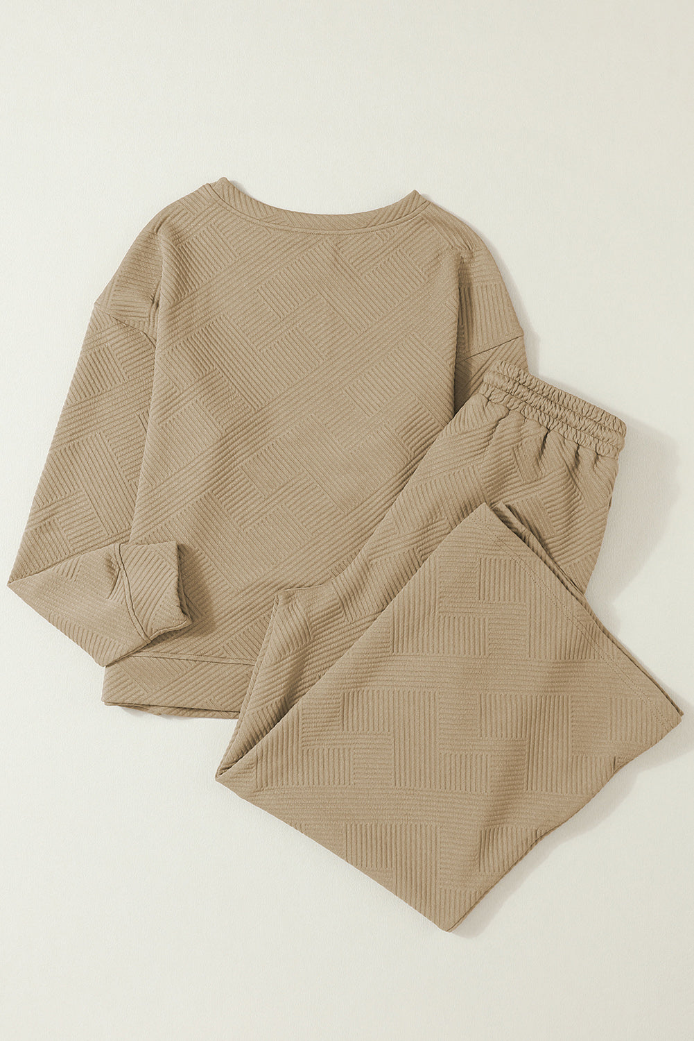 Textured Top and Pants Set