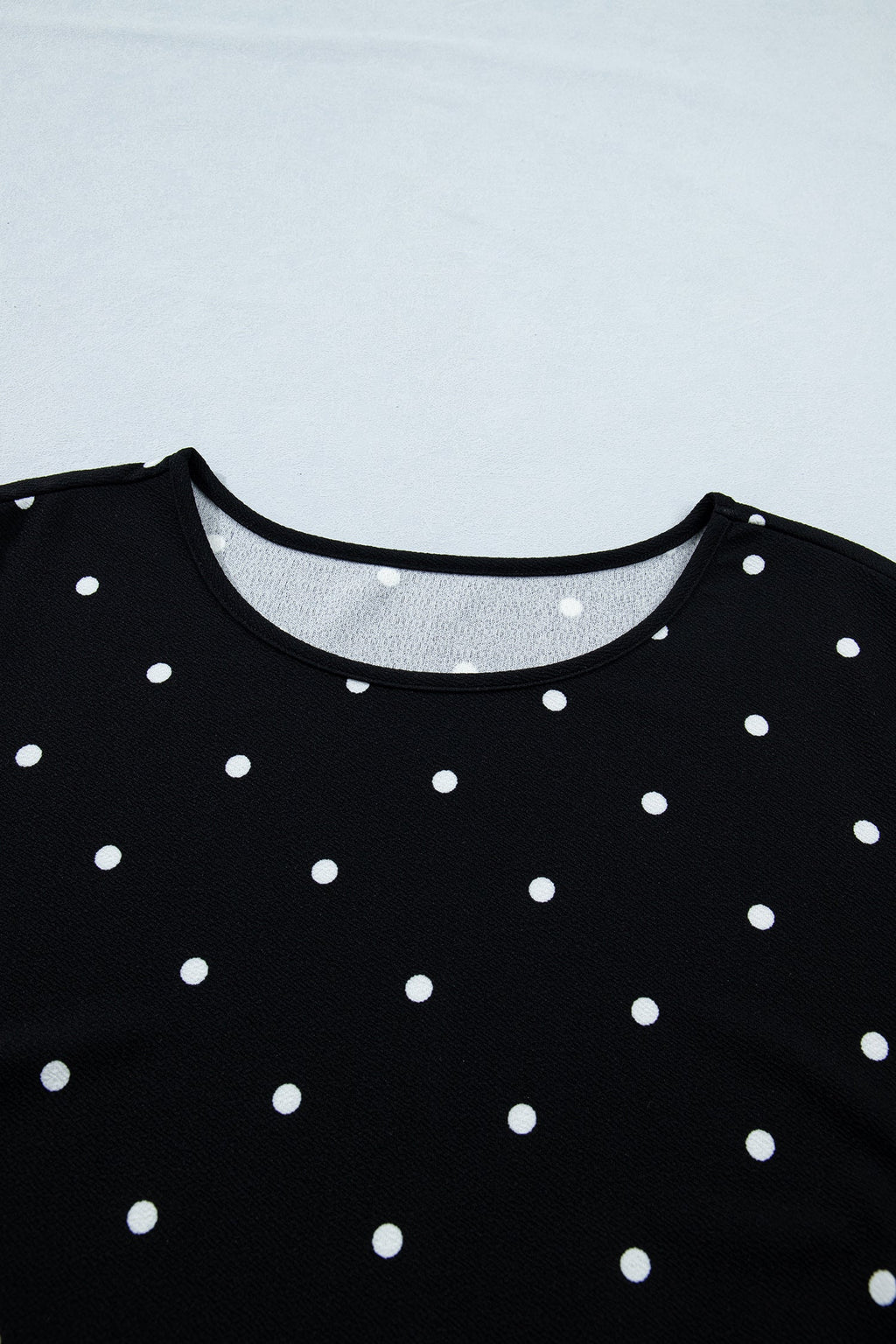 Plus Size Polka Dot Scallop Hem T-Shirt