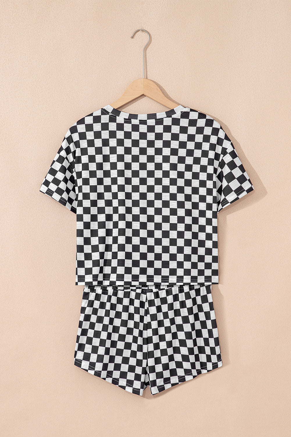 Checker T-Shirt & High Waist Skort Set