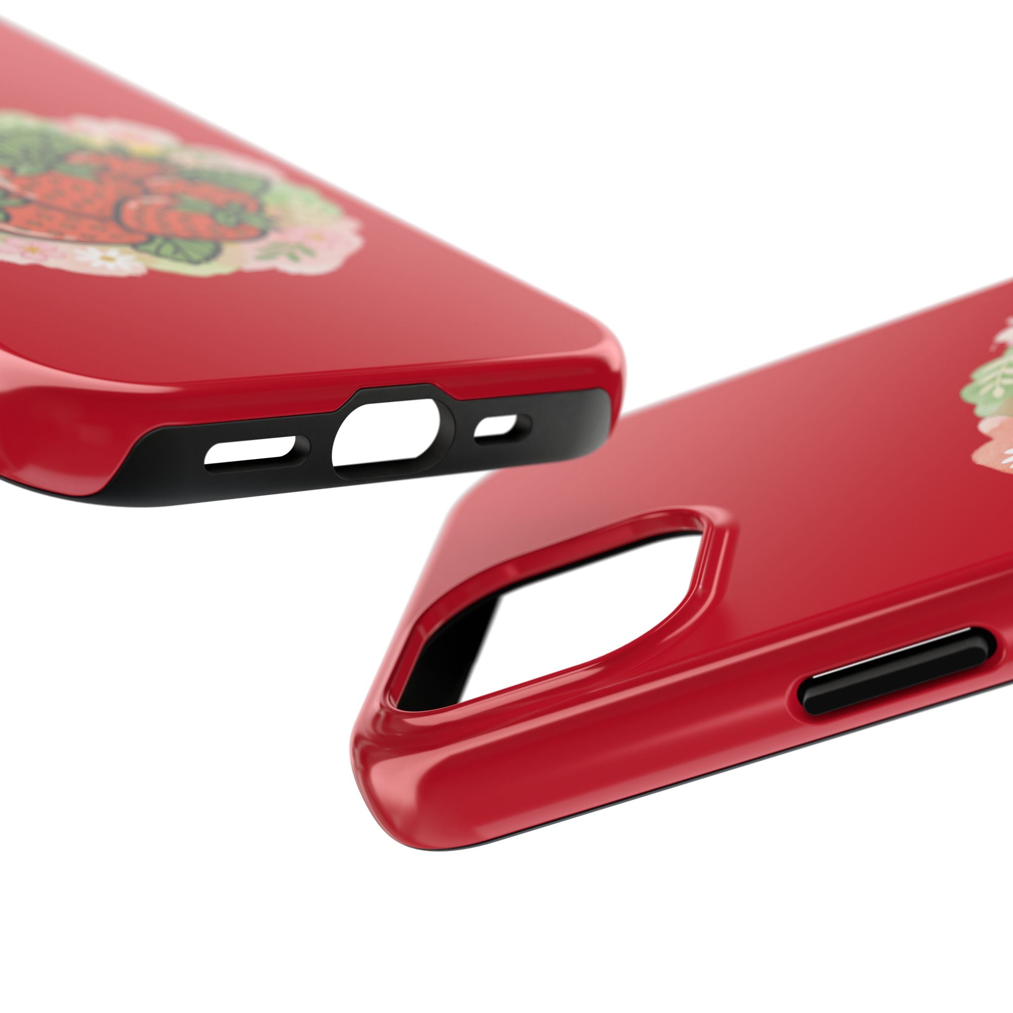 Strawberry Bouquet Tough Phone Case — Red Protective Floral iPhone Cover