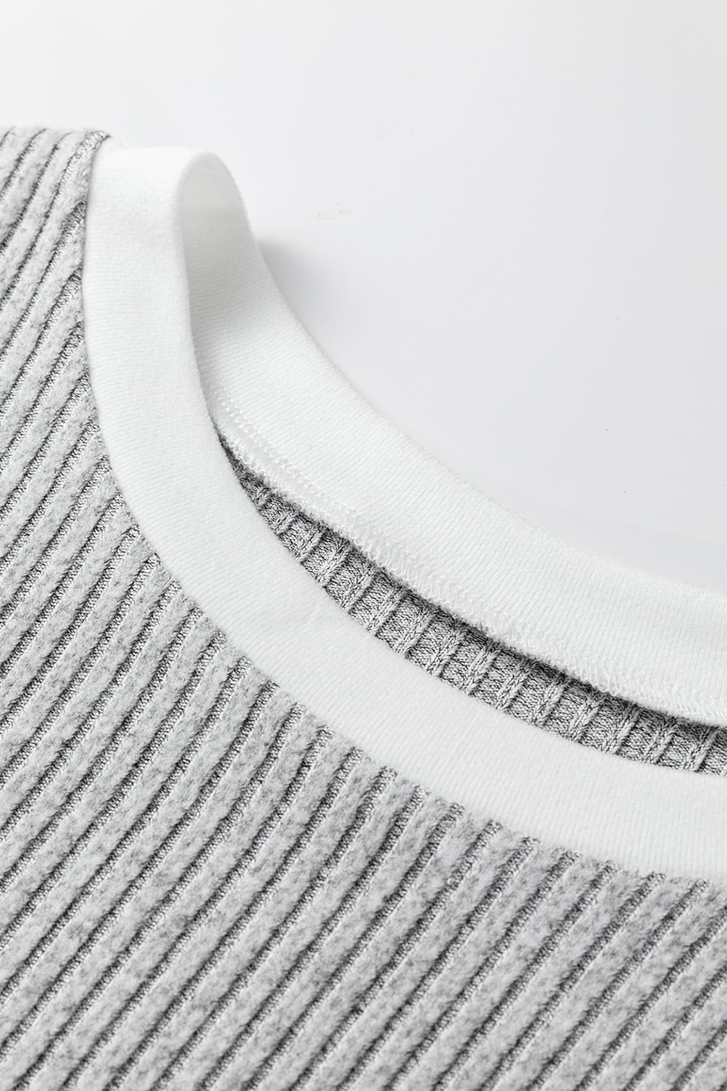 Colorblock Leopard Patchwork Ribbed Knit Top