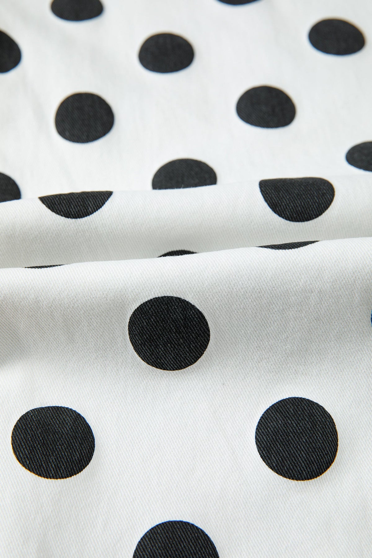 Polka Dot Denim Bow Pocket Barrel Leg Jeans