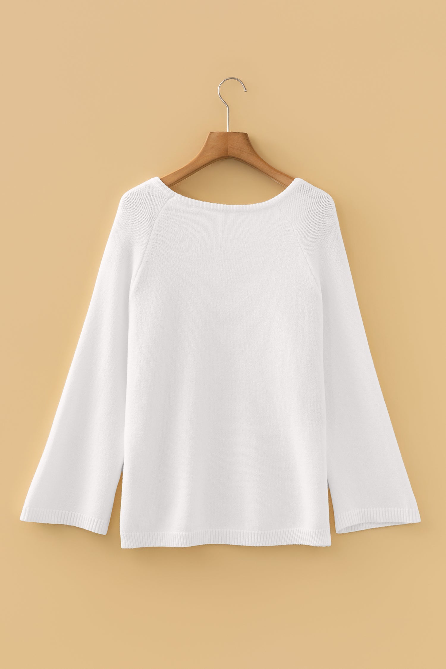 Solid Knit 3/4 Sleeve Dolman Sweater