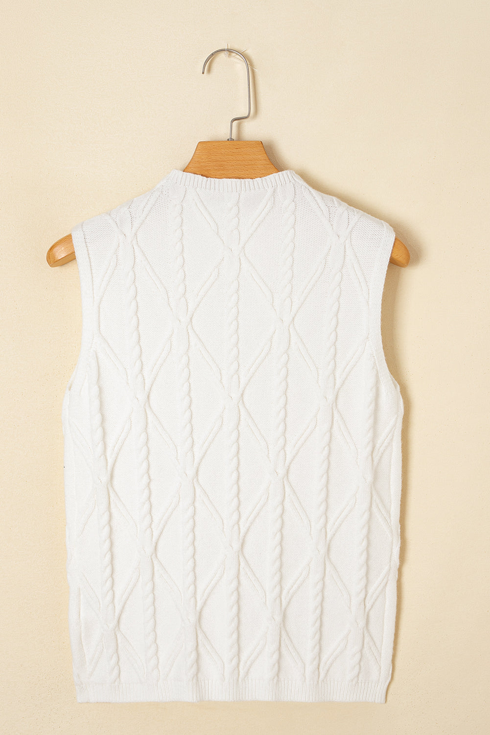 Pearl Textured Knit High Neck Sweater Top