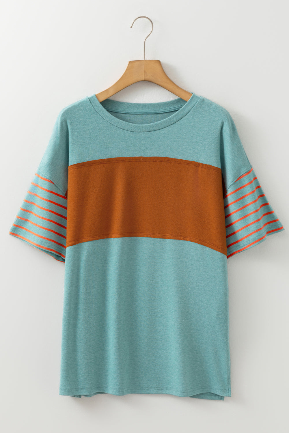 Colorblock Stripe Short Sleeve T-Shirt