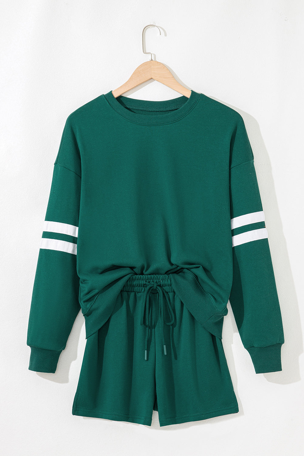 Varsity Stripe Sweatshirt and Short Set
