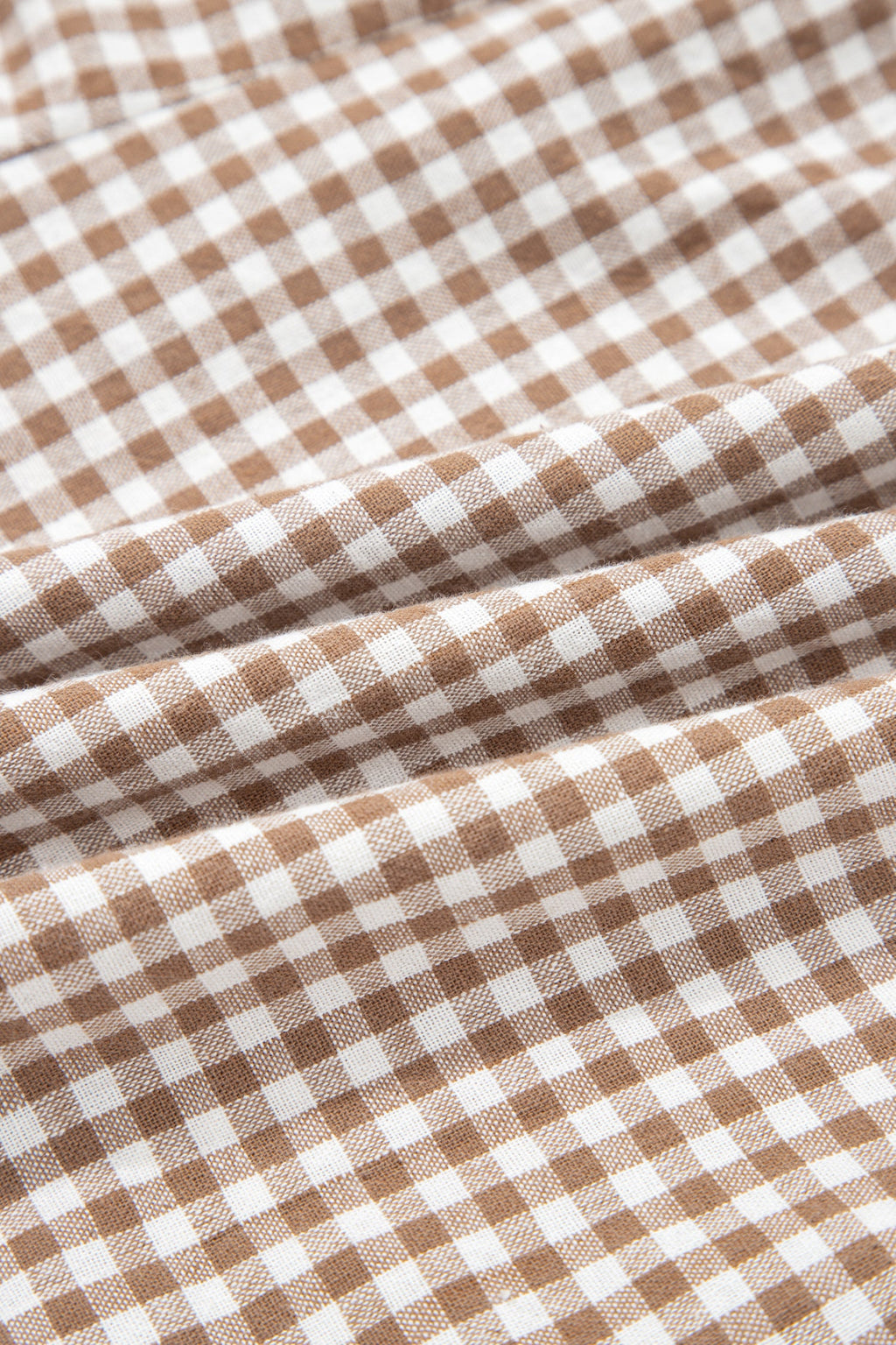 Plus Size Gingham Plaid Ruffle Contrast Trim Shorts