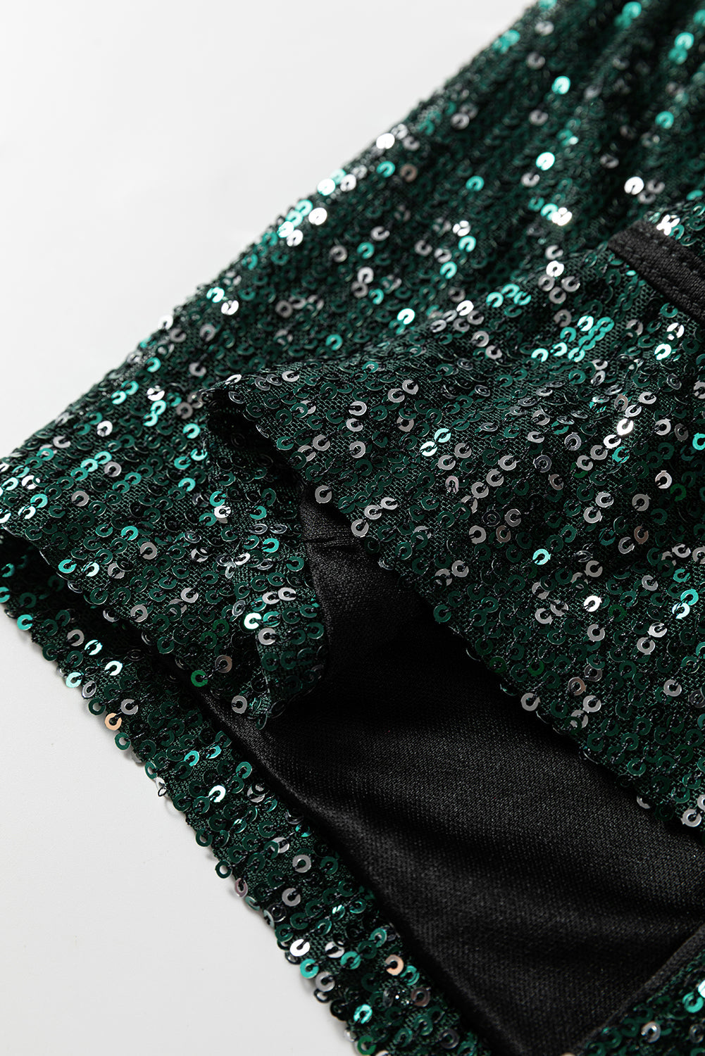 Sequin Open-Front Long Sleeve Cardigan
