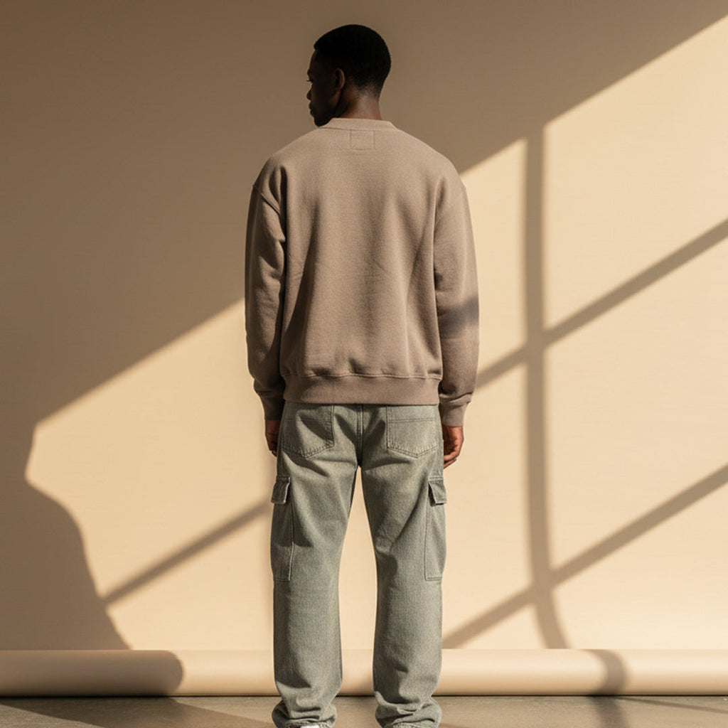 Shoe Grey Distress Oversized Sweatshirt