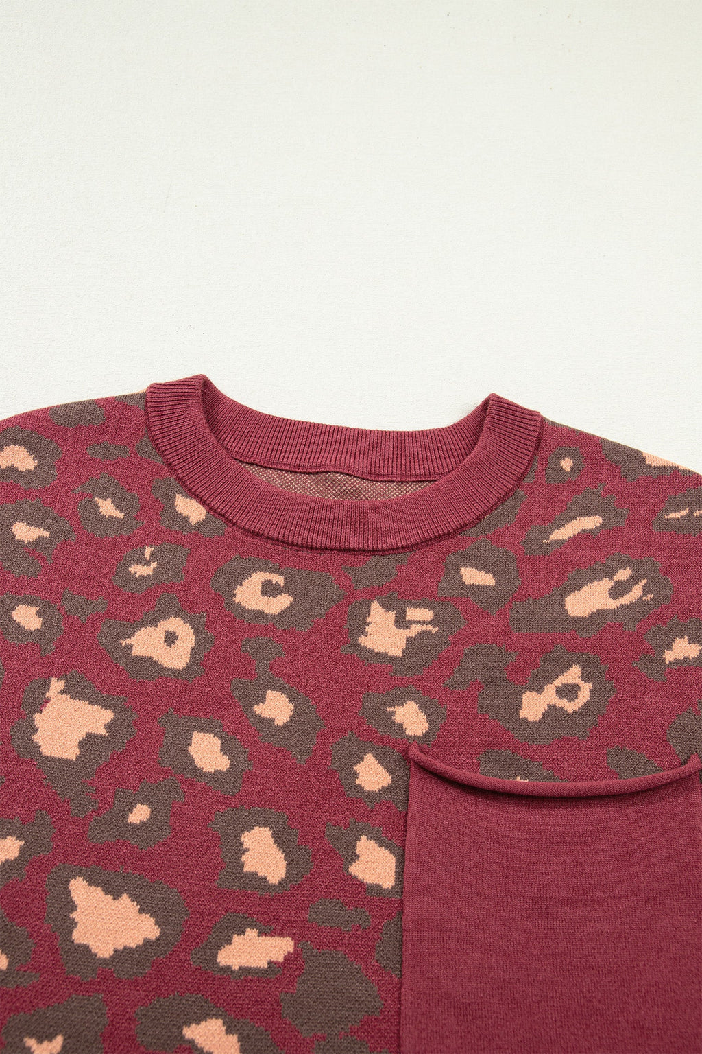 Leopard Cap Sleeve Textured Knit Top