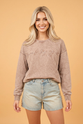 Saved by Grace Embroidered Mineral Wash Loose Sweatshirt