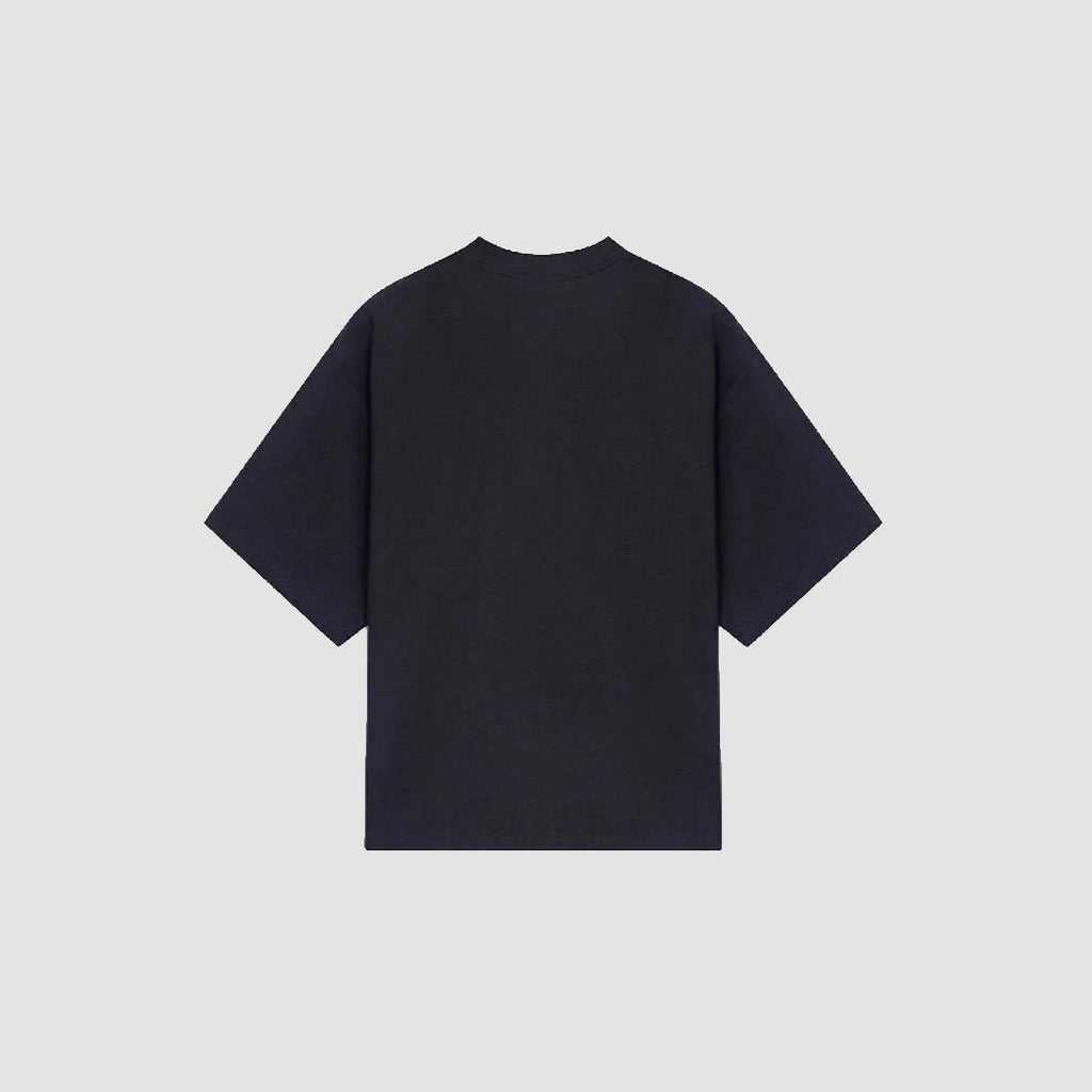 HEAVY BLACK KNIT TEXTURED T-SHIRT