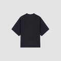 HEAVY BLACK KNIT TEXTURED T-SHIRT