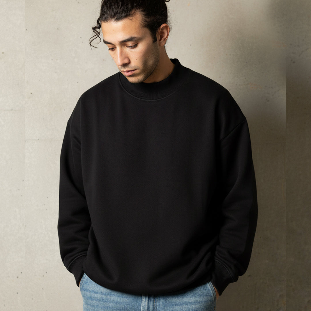 Black Oversized Sweatshirt