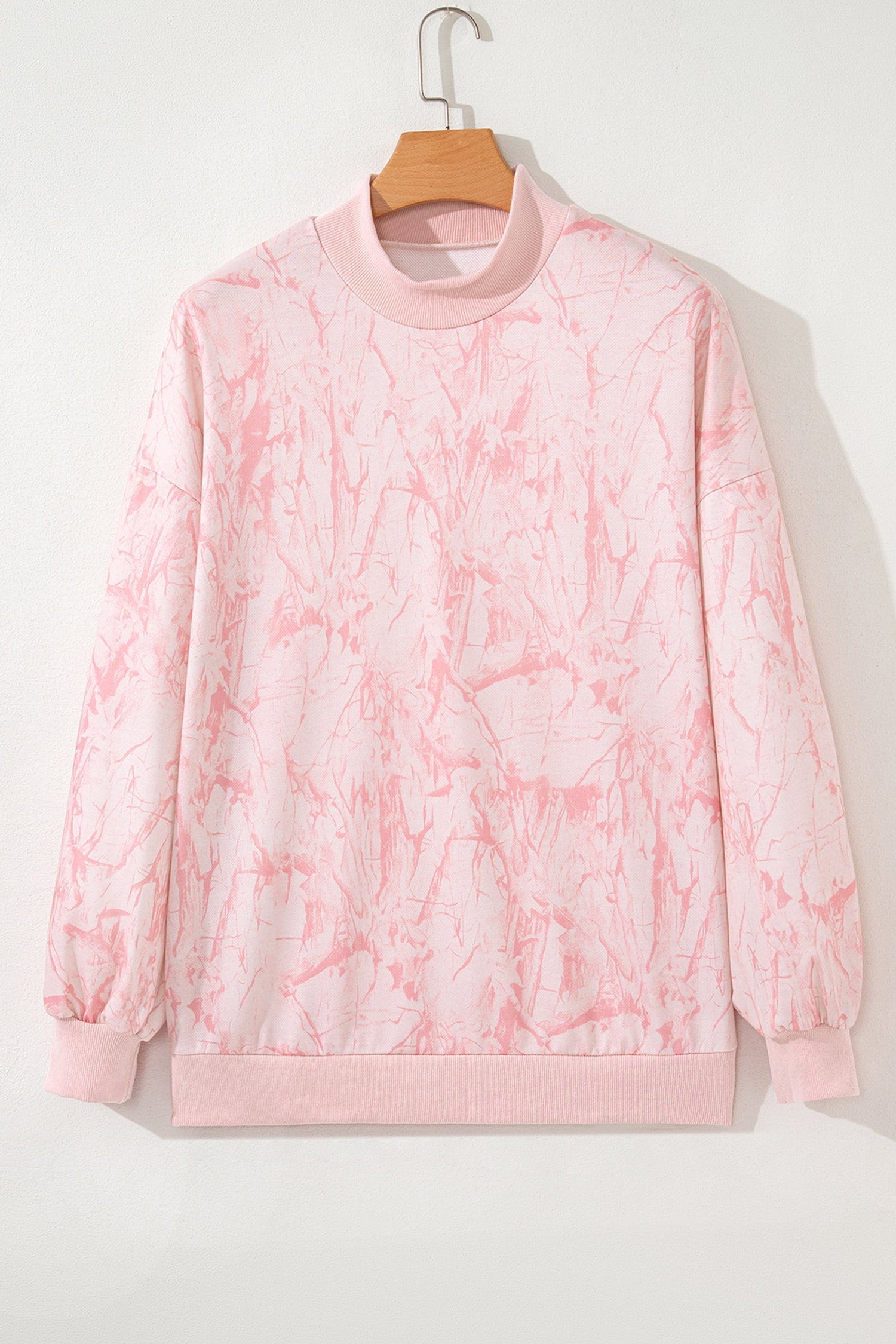 Camo Mock Neck Baggy Sweatshirt
