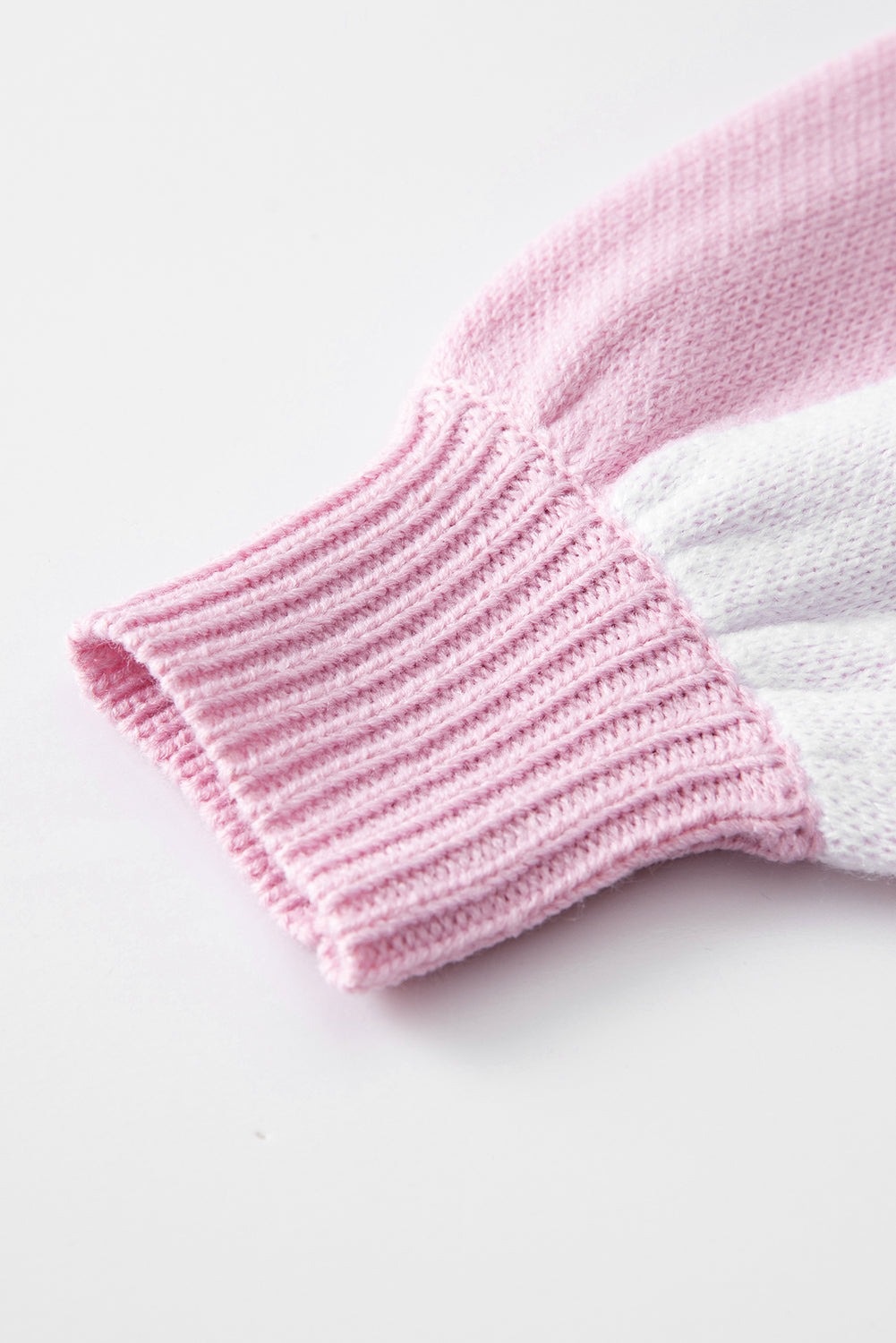 Checker Bishop Sleeve Sweater