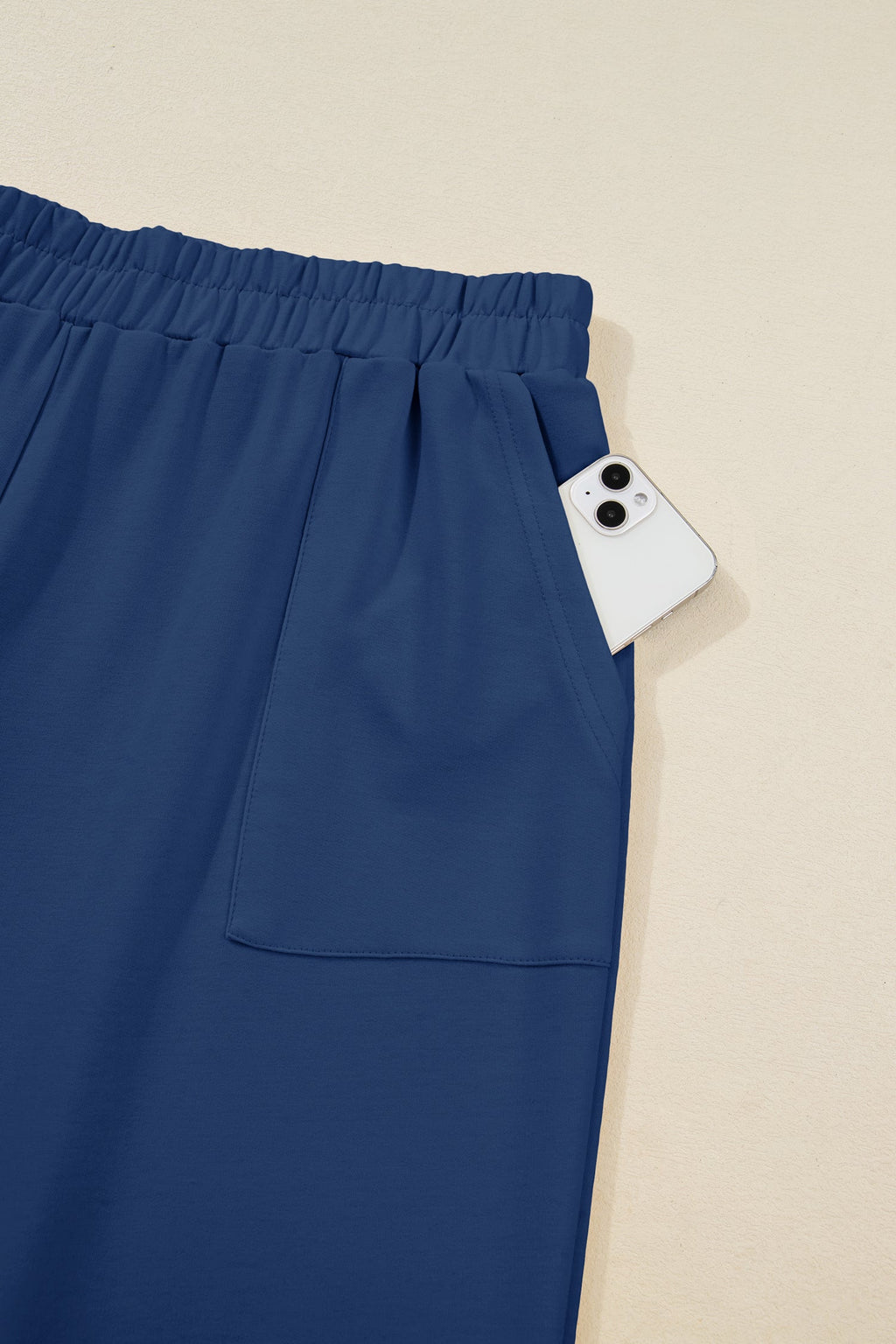 Plus Size Solid Asymmetrical Hem Capris Pants