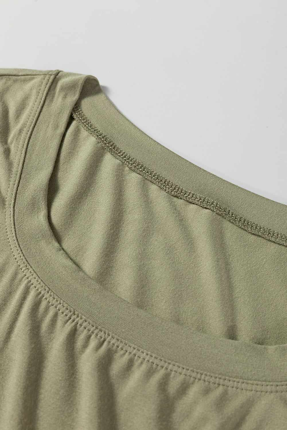 Solid Scoop Neck Long Sleeve Top