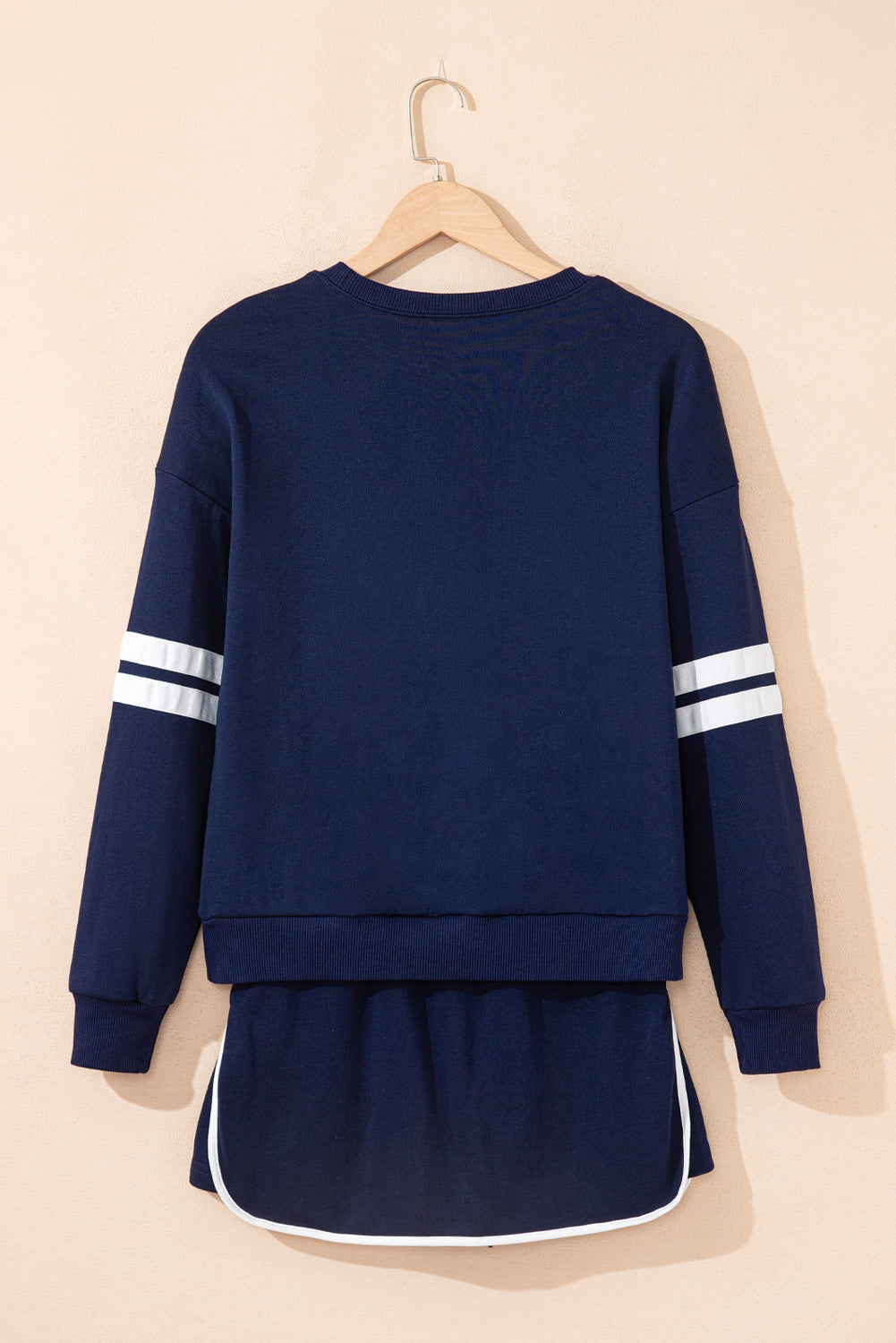 Varsity Stripe Pullover and Mini Skirt Set