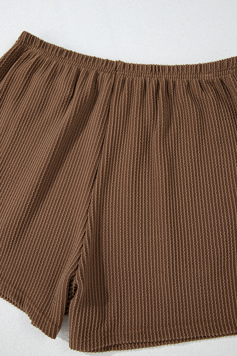 Corded Knit Long Sleeve Top and Shorts Set