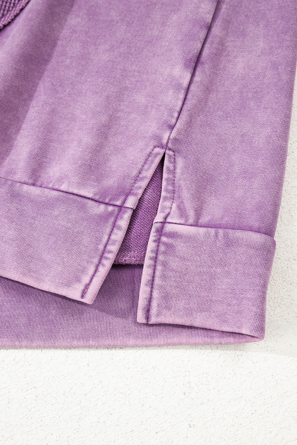 Solid Bow Patchwork Mineral Wash Sweatshirt