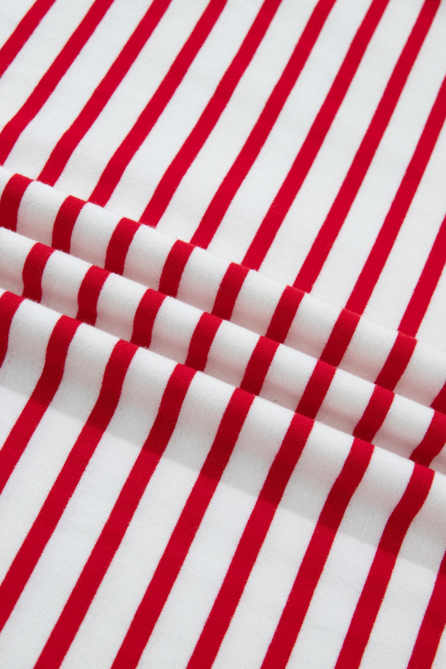 Plus Size Stripe Scalloped Trim Round Neck Top
