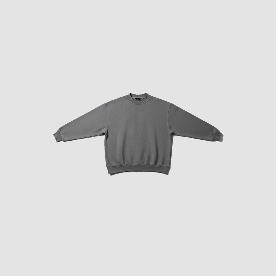 Grey Distress Oversized Sweatshirt