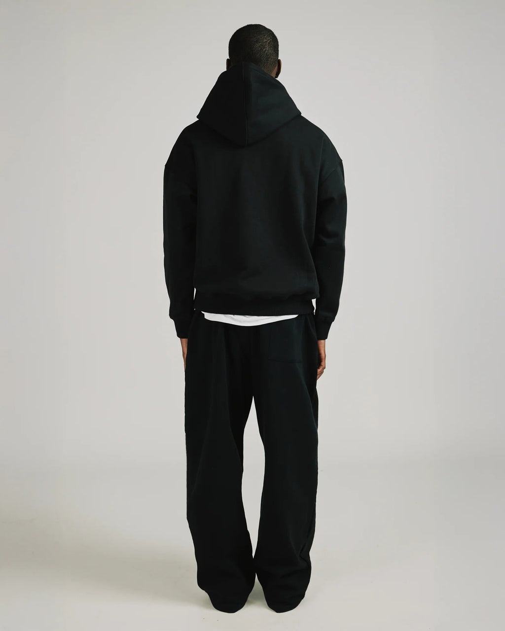 Black Drop Shoulder Hoodie